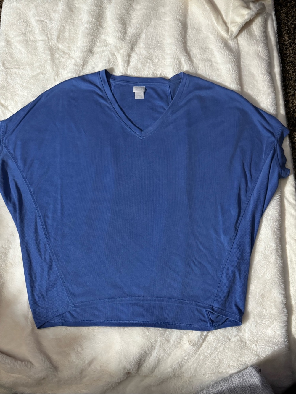 Chico's Blue V-Neck Dolman Top